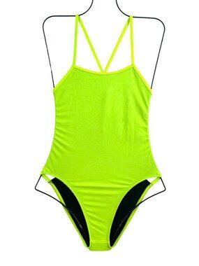 Jolyn Gavin 2 Neon One Piece Swimsuit NWOT